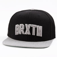 Brixton Hamilton Snapback Cap Black Light Heather Grey