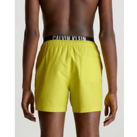 Calvin Klein Swimshort Medium Double WB Herren Badehose Lemonade Yellow