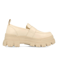 Buffalo Aspha Loafer Buckle Shoe Flat Damen Vegan Box Nappa Beige