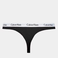 Calvin Klein 3er Pack Thong Modern Cotton String Black Rouge Fuchsia